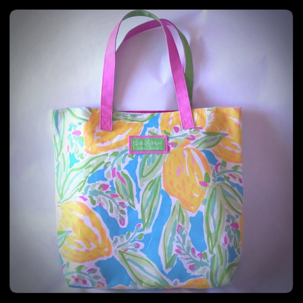 Lilly Pulitzer x Estee Lauder Canvas Beach Tote